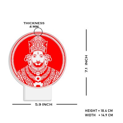 3D Illusion Khatu Shyam Ji Led Night Lamp 16 Color Changing Light with Remote Control Home & Temple Decor Light